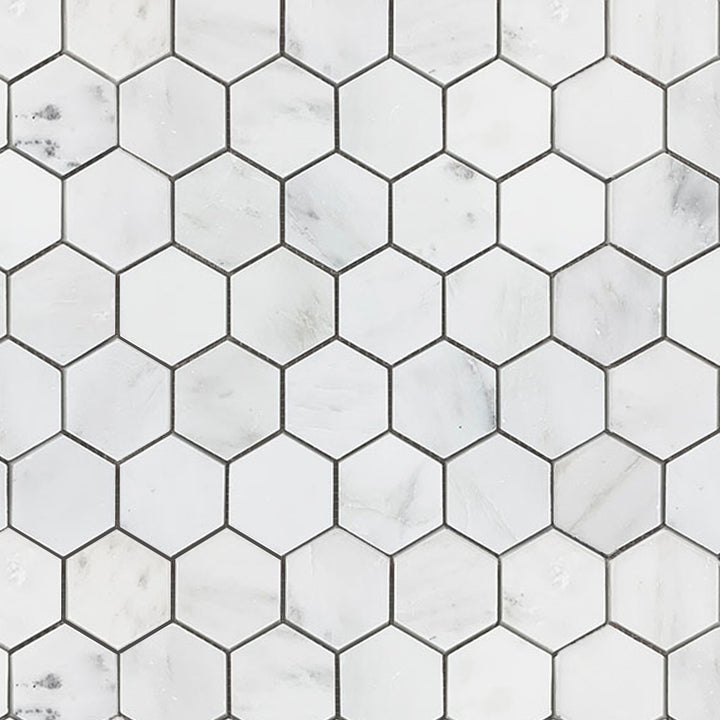 Eastern White Honed Marble Mosaic Tile