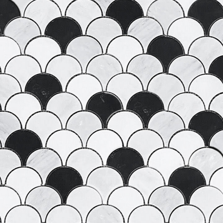 Eastern White Honed Marble Mosaic Tile