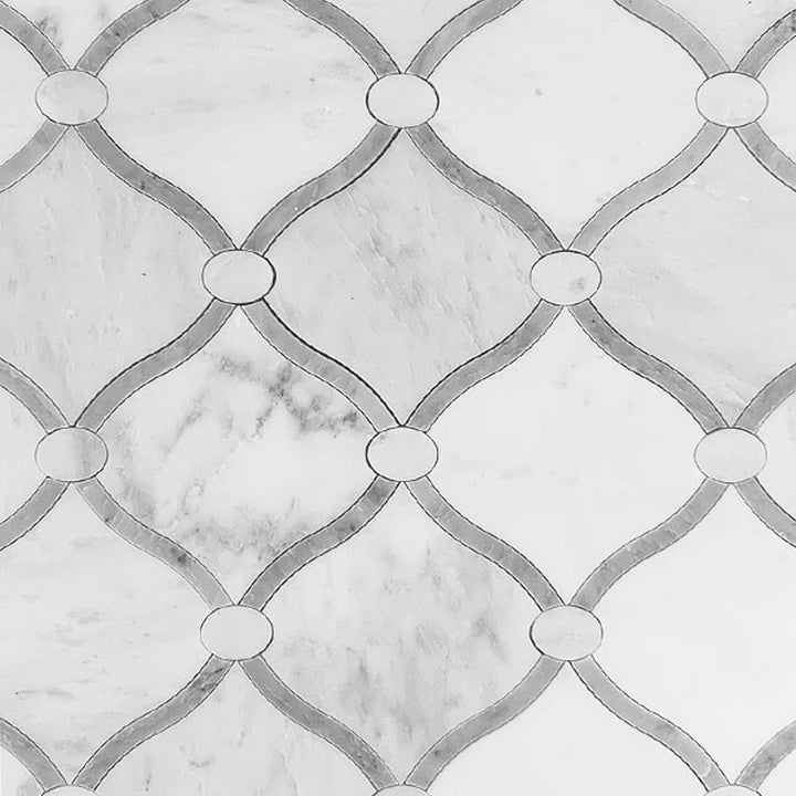 Eastern White Honed Marble Mosaic Tile