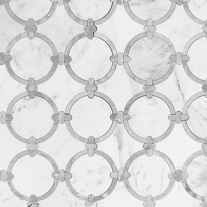 Eastern White Honed Marble Mosaic Tile