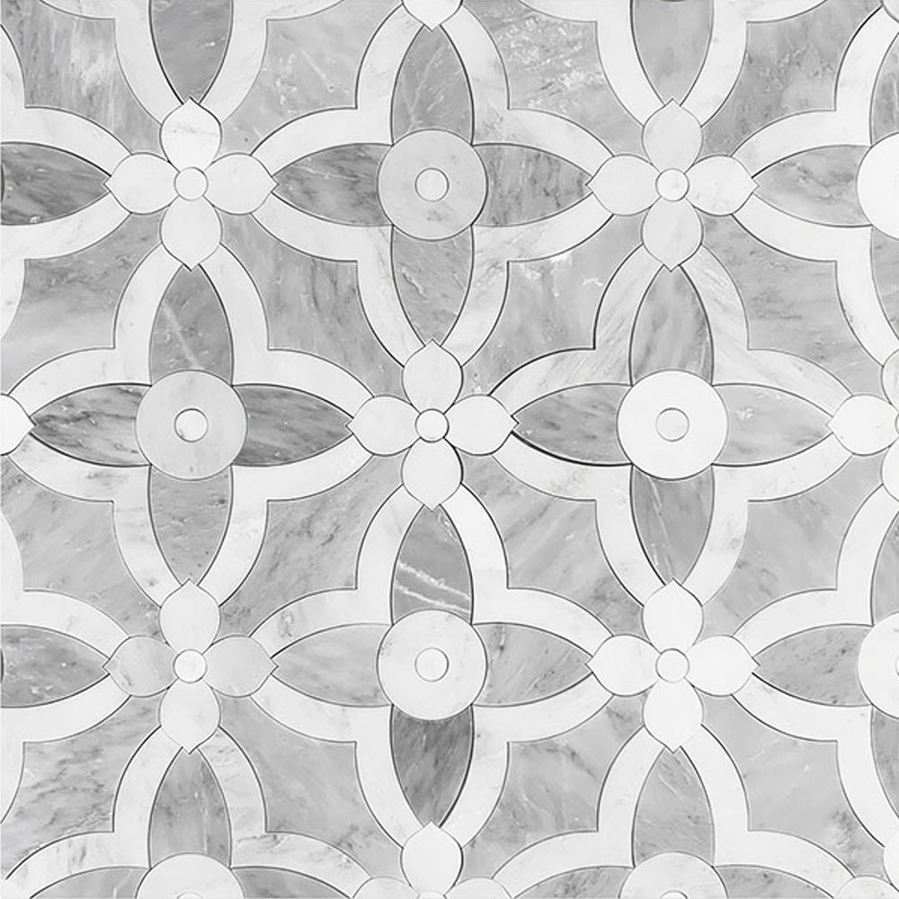 Eastern White Honed Marble Mosaic Tile