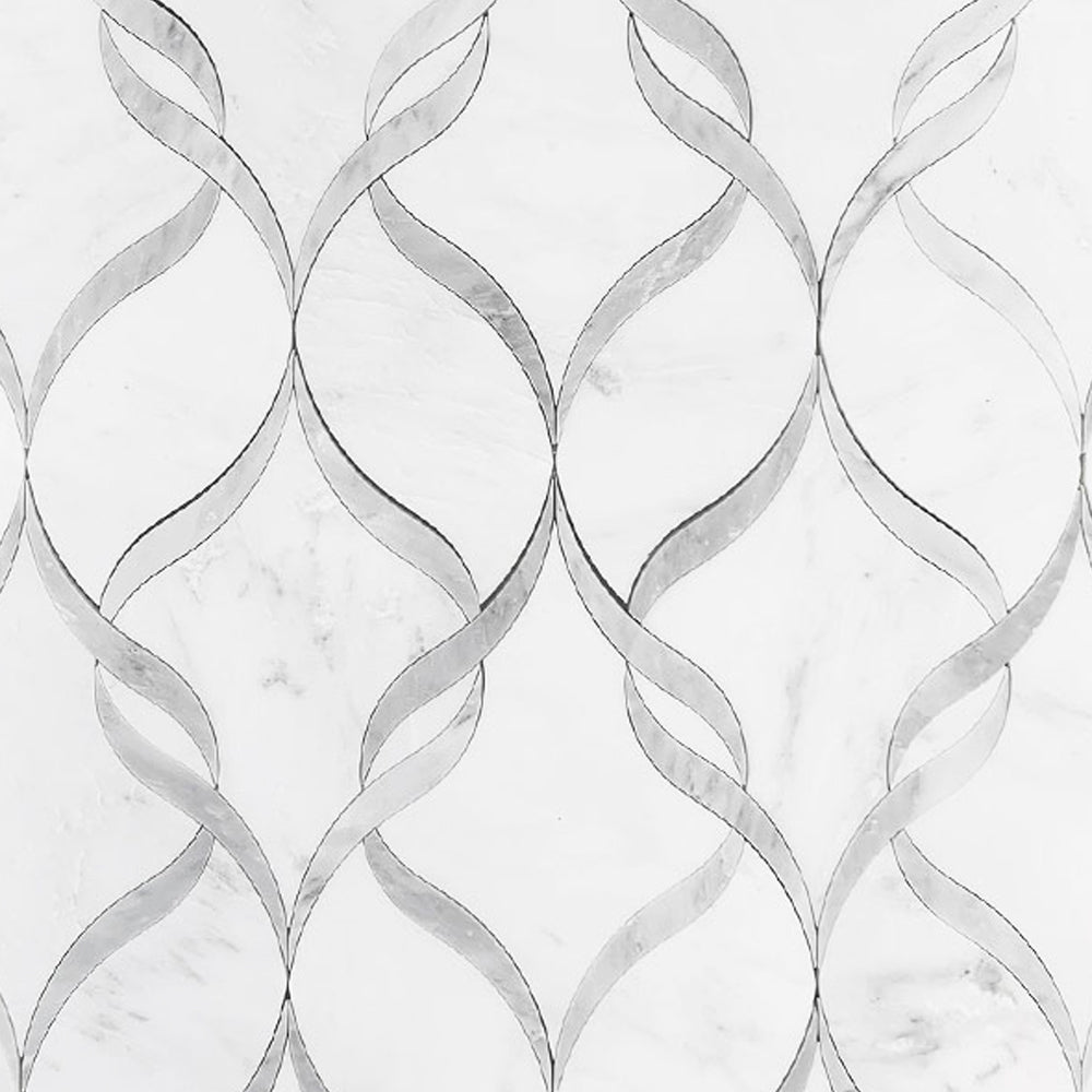 Eastern White Honed Marble Mosaic Tile