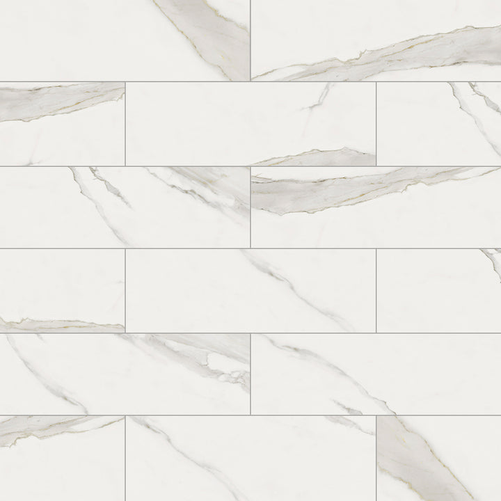 Gallery Marble-Look Matte Porcelain Floor &amp; Wall Tile | ANVE Kitchen &amp; Bath