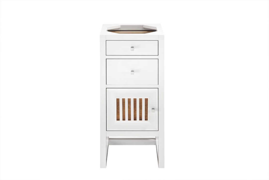 Athens 15" Base Cabinet with Drawers and Left Door in Glossy White