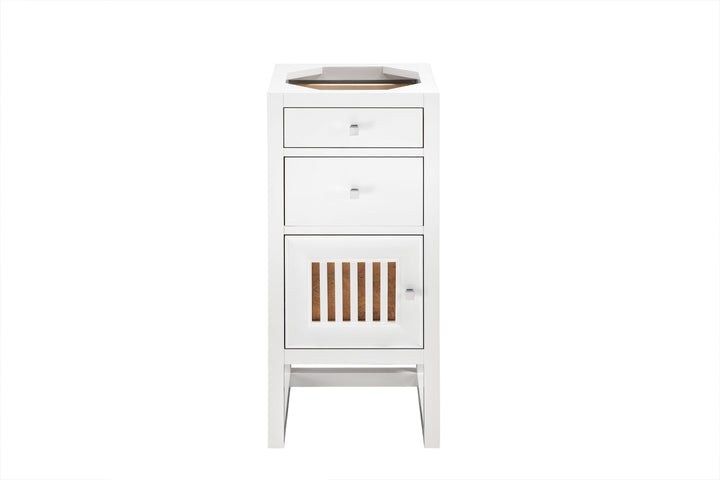 Athens 15" Base Cabinet with Drawers and Left Door in Glossy White