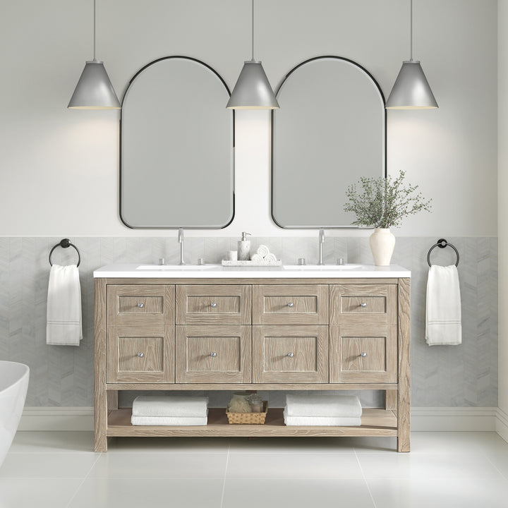 Rohe 24" x 36" Arched Bathroom Mirror, Matte Black