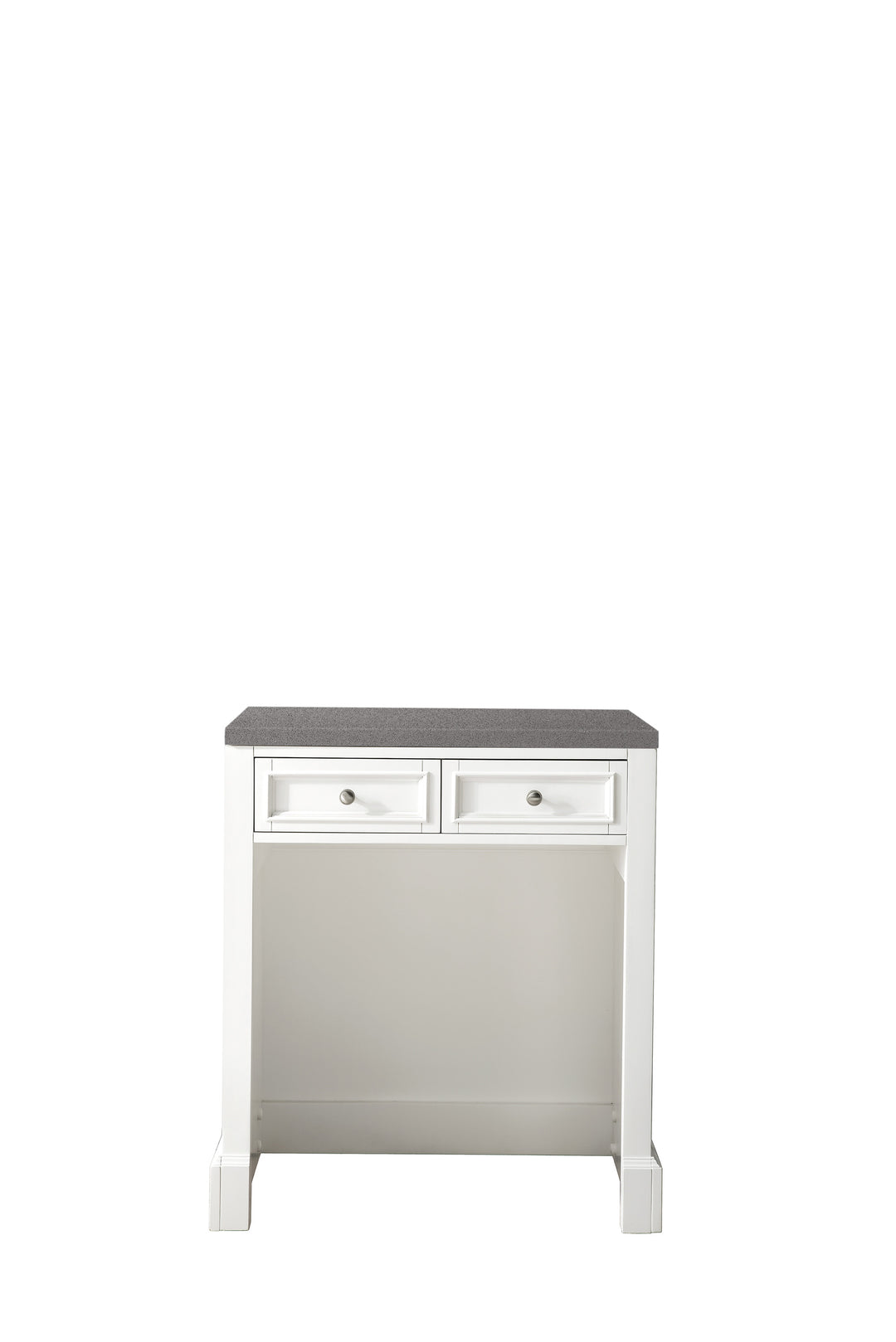 De Soto 30" Countertop Unit in Bright White with Grey Expo Silestone Top | ANVE Kitchen & Bath