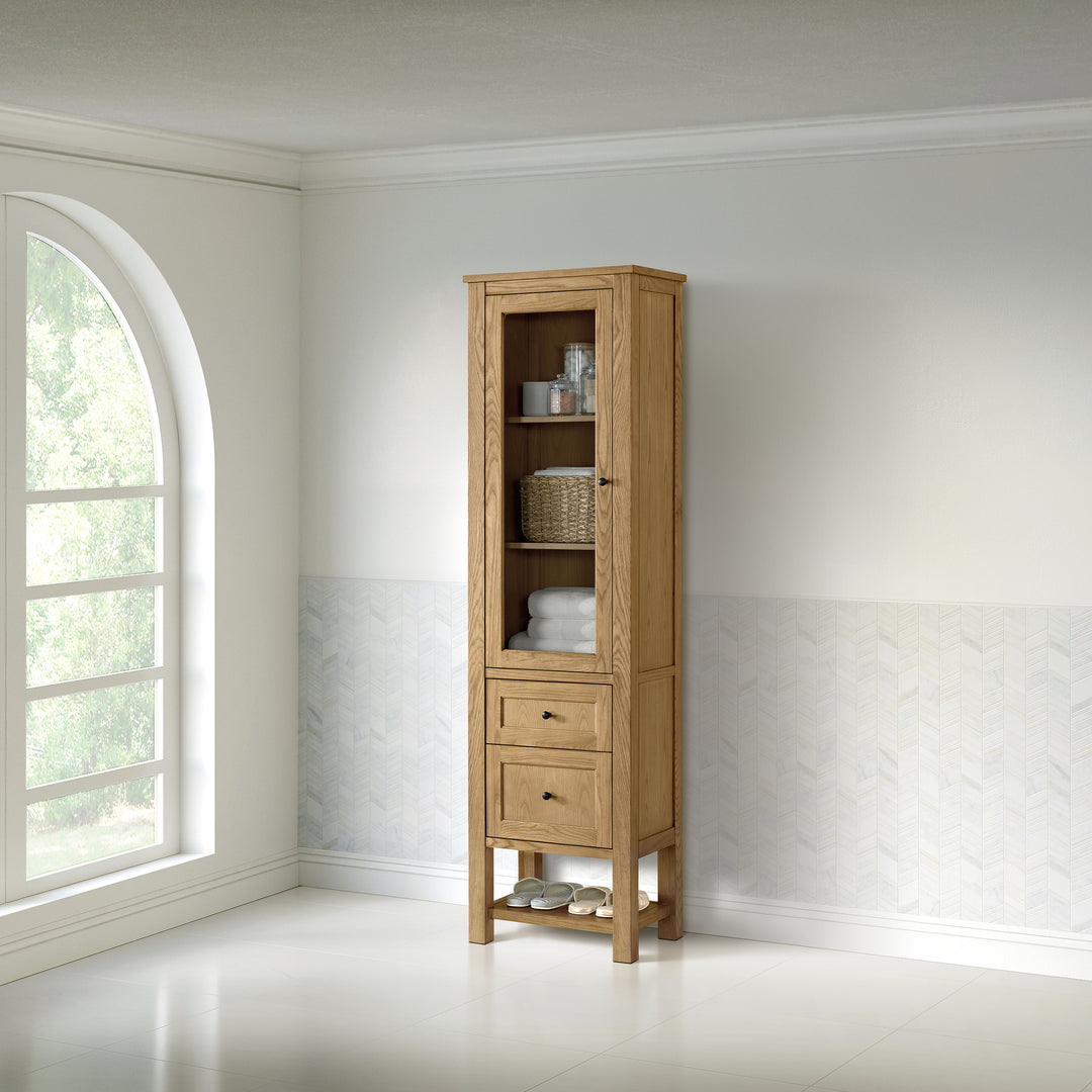 Breckenridge 22" Linen Cabinet in Light Natural Oak