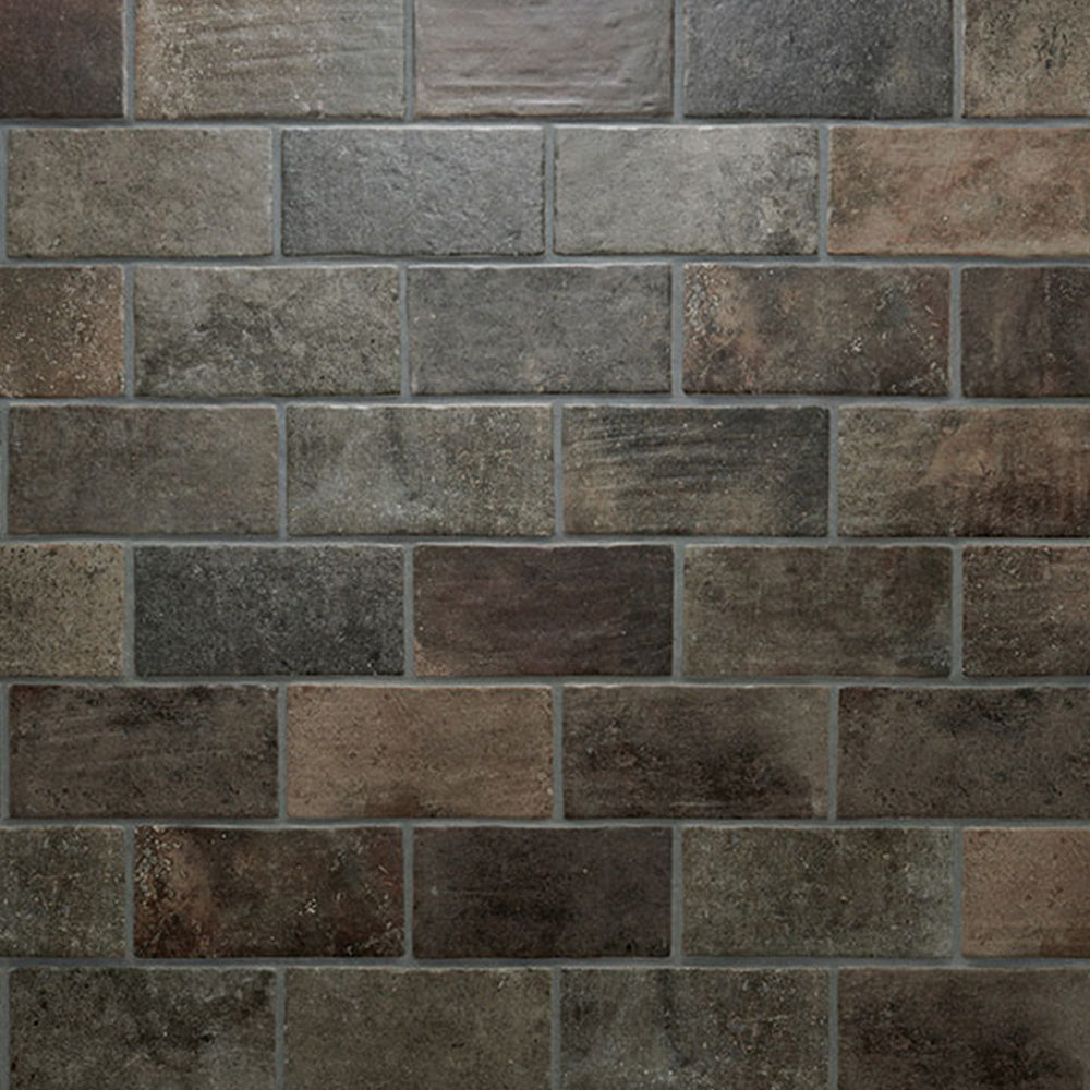 Terra Brick 5" x 10" Brick-Look Matte Porcelain Floor &amp; Wall Tile