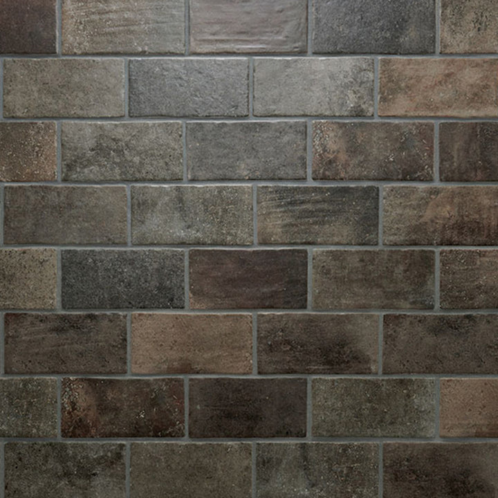 Terra Brick 5" x 10" Brick-Look Matte Porcelain Floor &amp; Wall Tile