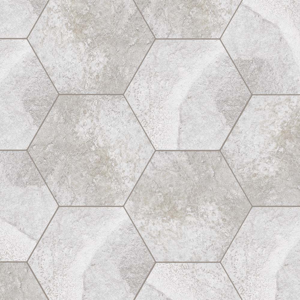 Symmetry Hexagon Matte Porcelain Mosaic Tile