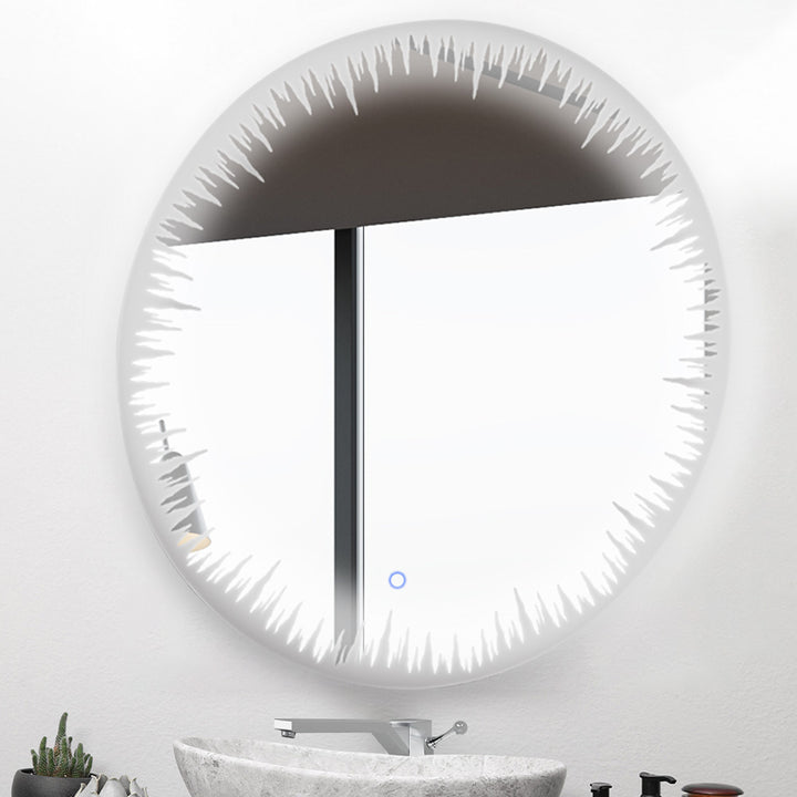 Flame 48" LED Bathroom Mirror, Anti-Fog | ANVE Kitchen &amp; Bath