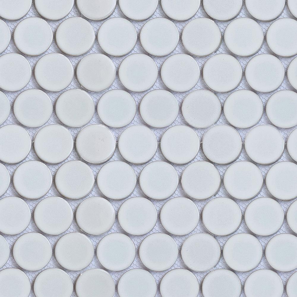 Geometrics 2" Rounds Glossy Porcelain Mosaic Tile