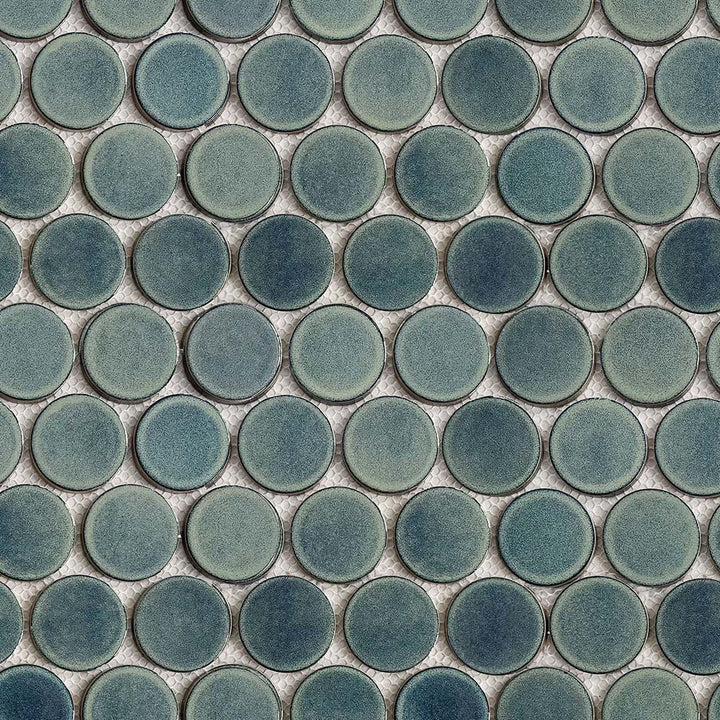 Geometrics 2" Rounds Glossy Porcelain Mosaic Tile