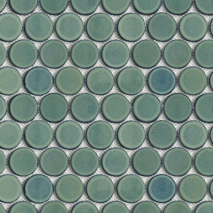 Geometrics 2" Rounds Glossy Porcelain Mosaic Tile