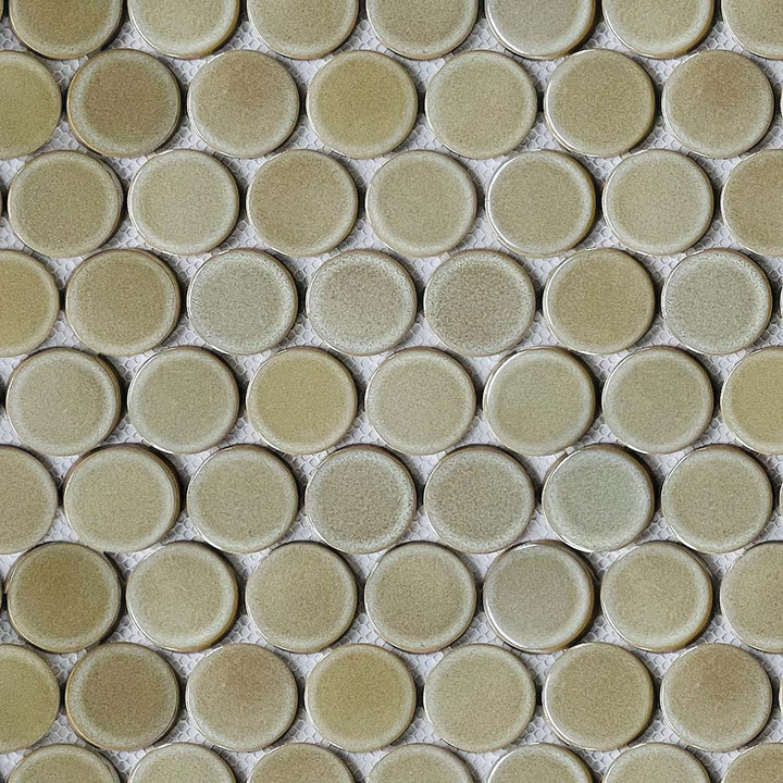 Geometrics 2" Rounds Glossy Porcelain Mosaic Tile