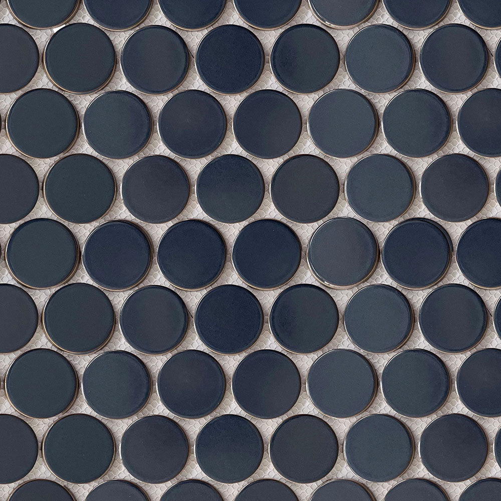 Geometrics 2" Rounds Glossy Porcelain Mosaic Tile