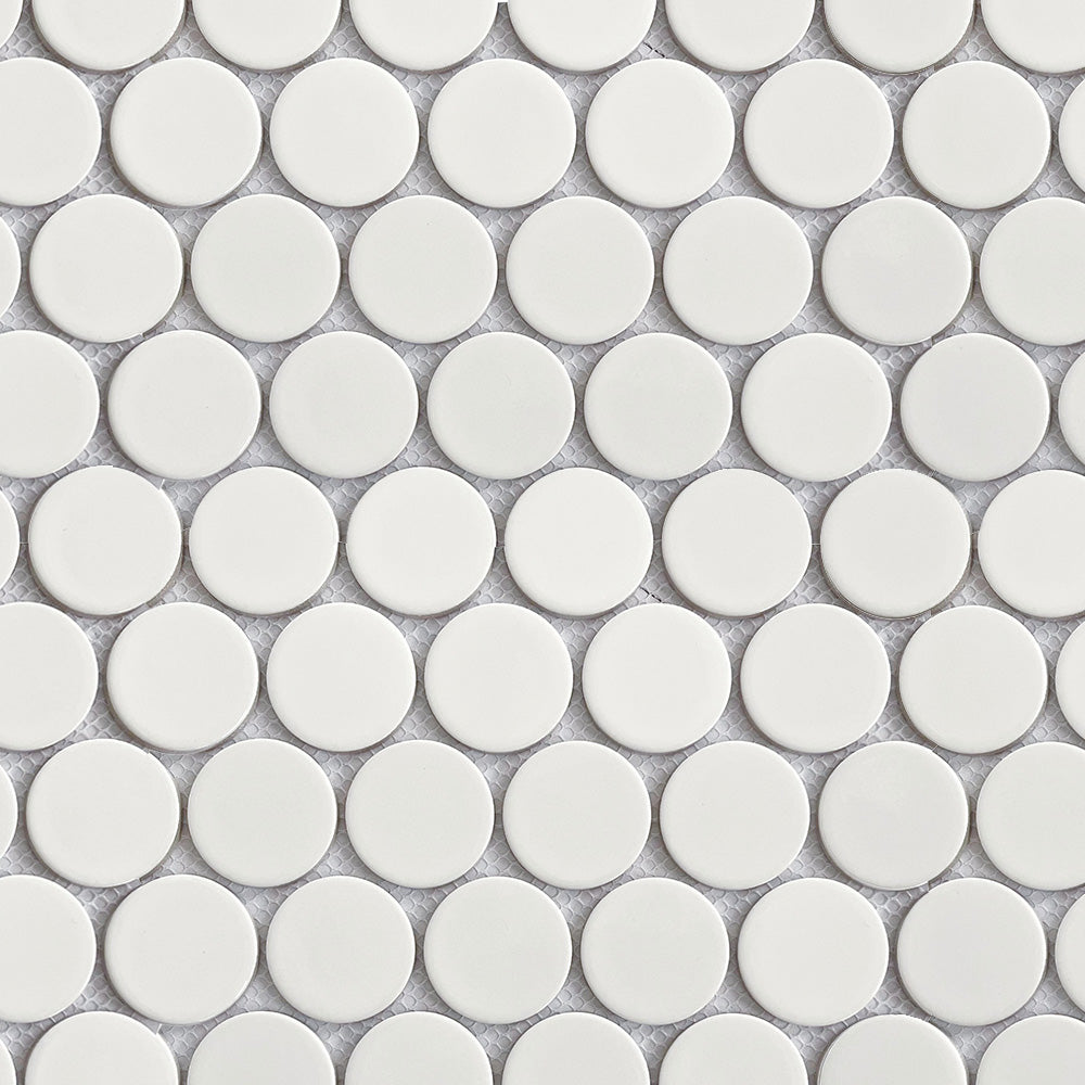 Geometrics 2" Rounds Glossy Porcelain Mosaic Tile