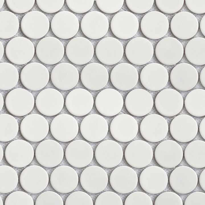 Geometrics 2" Rounds Glossy Porcelain Mosaic Tile