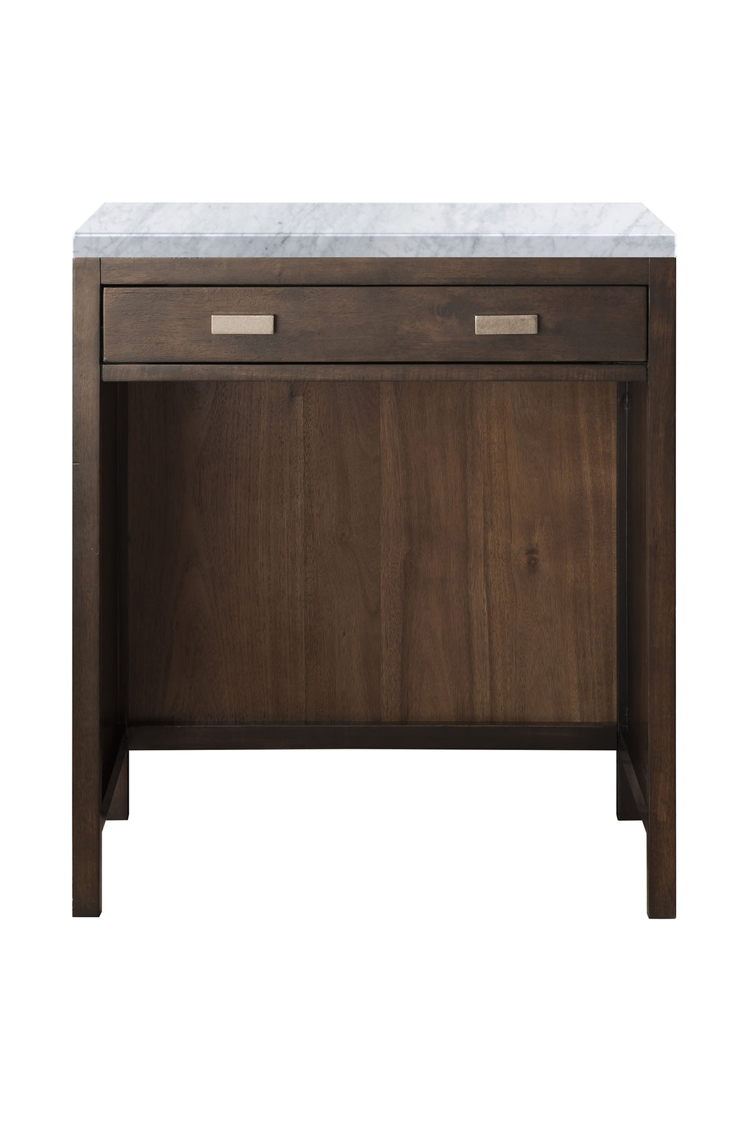 Addison 30" Countertop Unit in Mid-Century Acacia, Carrara Marble Top | ANVE Kitchen & Bath