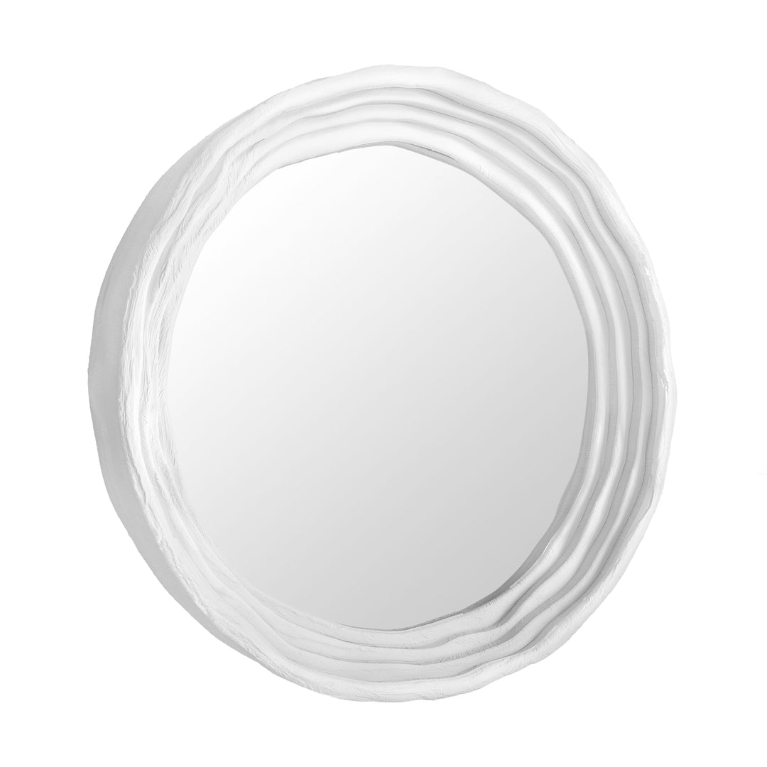 Terra 30" x 30" Round Bathroom Mirror, Limestone