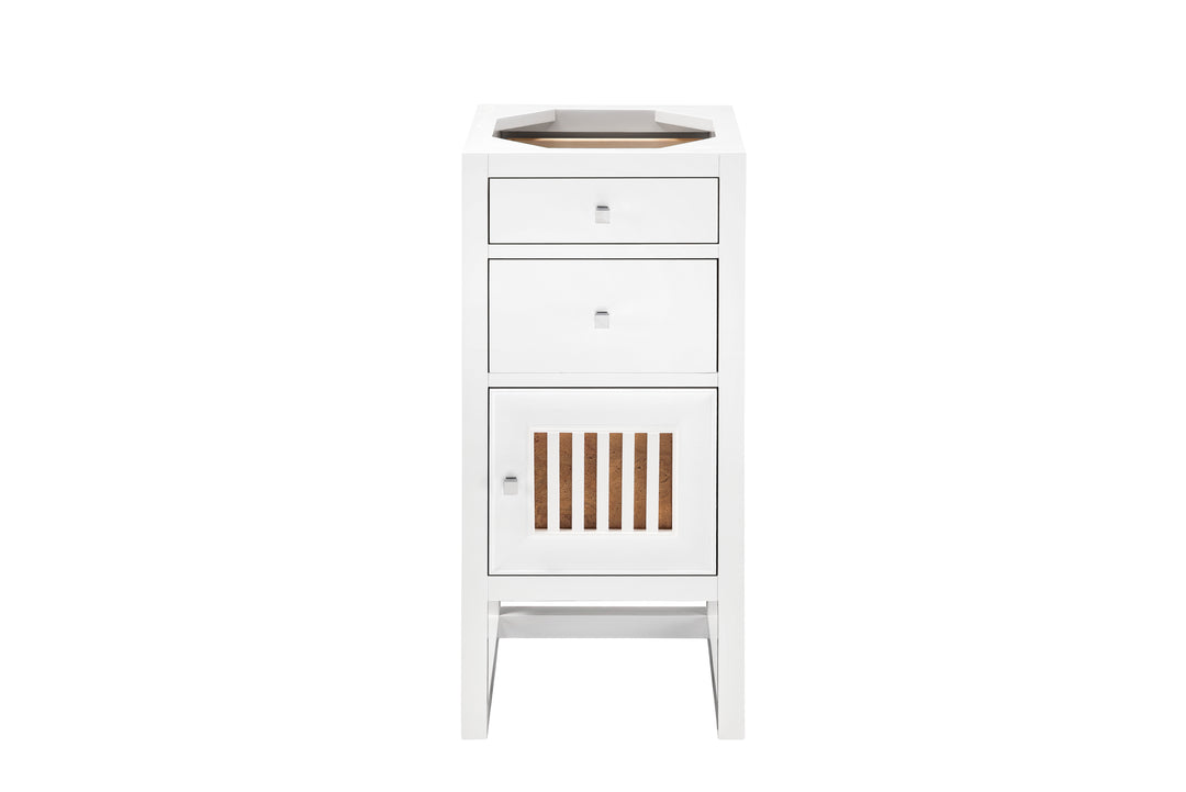 Athens 15" Base Cabinet with Drawers and Right Door in Glossy White