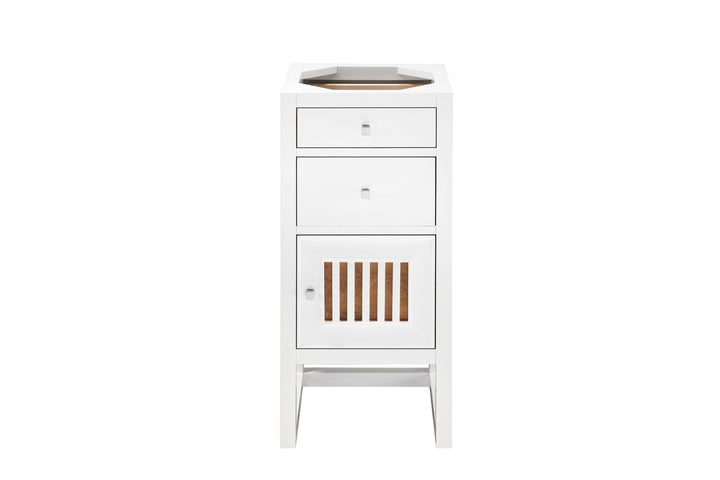 Athens 15" Base Cabinet with Drawers and Right Door in Glossy White