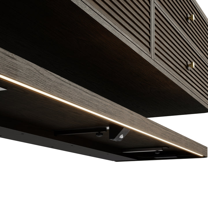 Allamari 72" Floating Double Vanity Cabinet in Sable