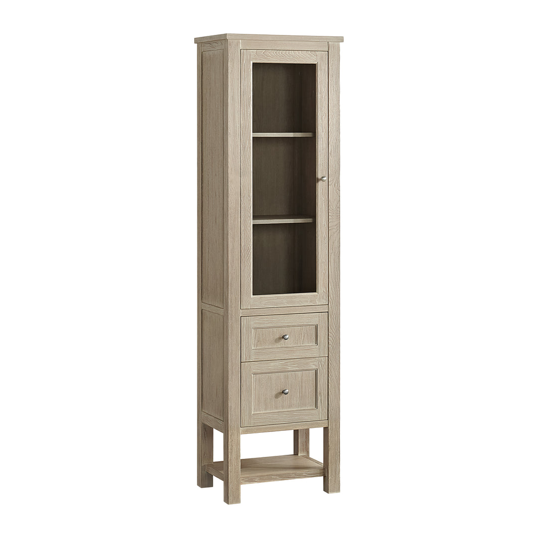 Breckenridge 22" Linen Cabinet in Whitewashed Oak