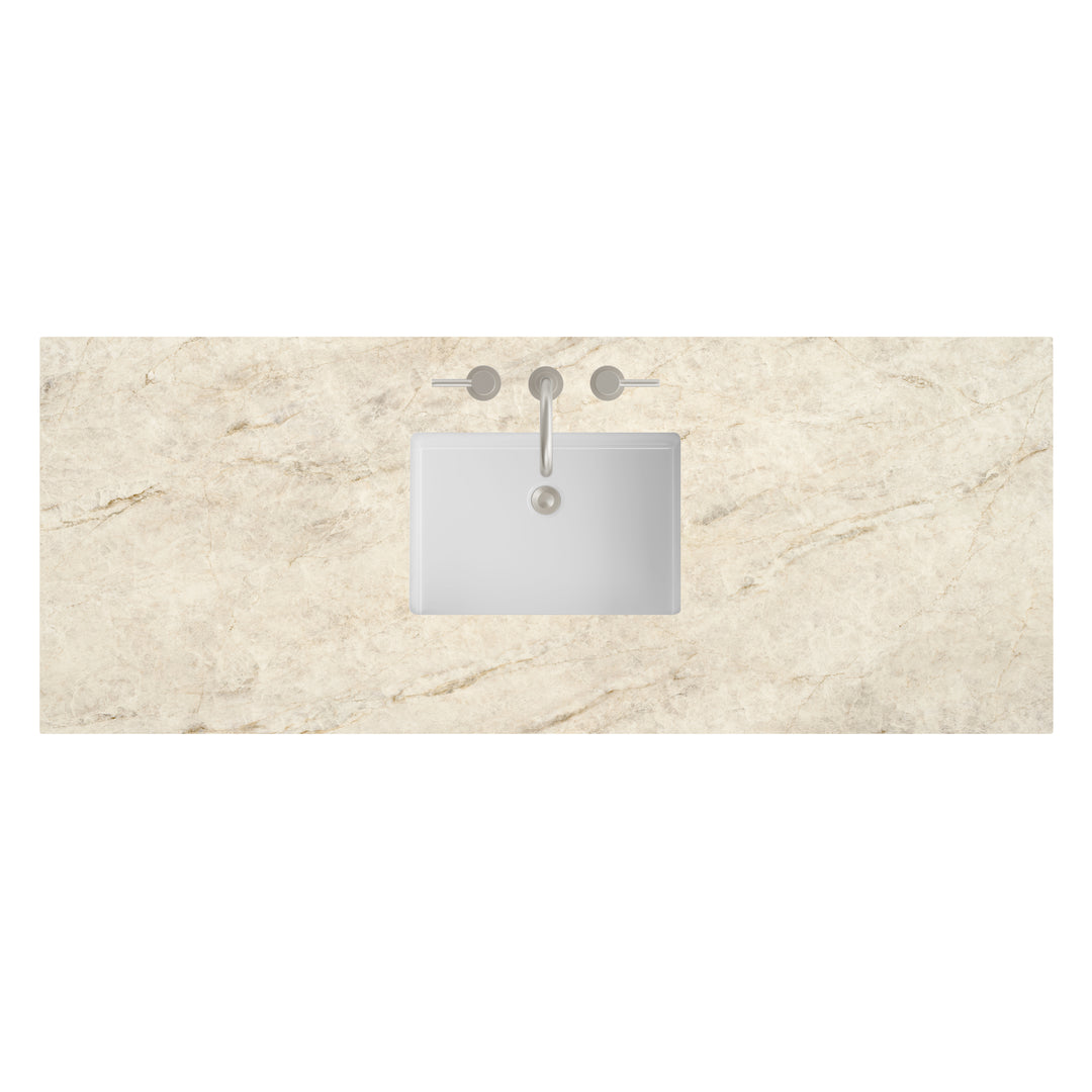 60" Single Tajnar Eclos 3 CM Vanity Top with Undermount Sink | ANVE Kitchen &amp; Bath