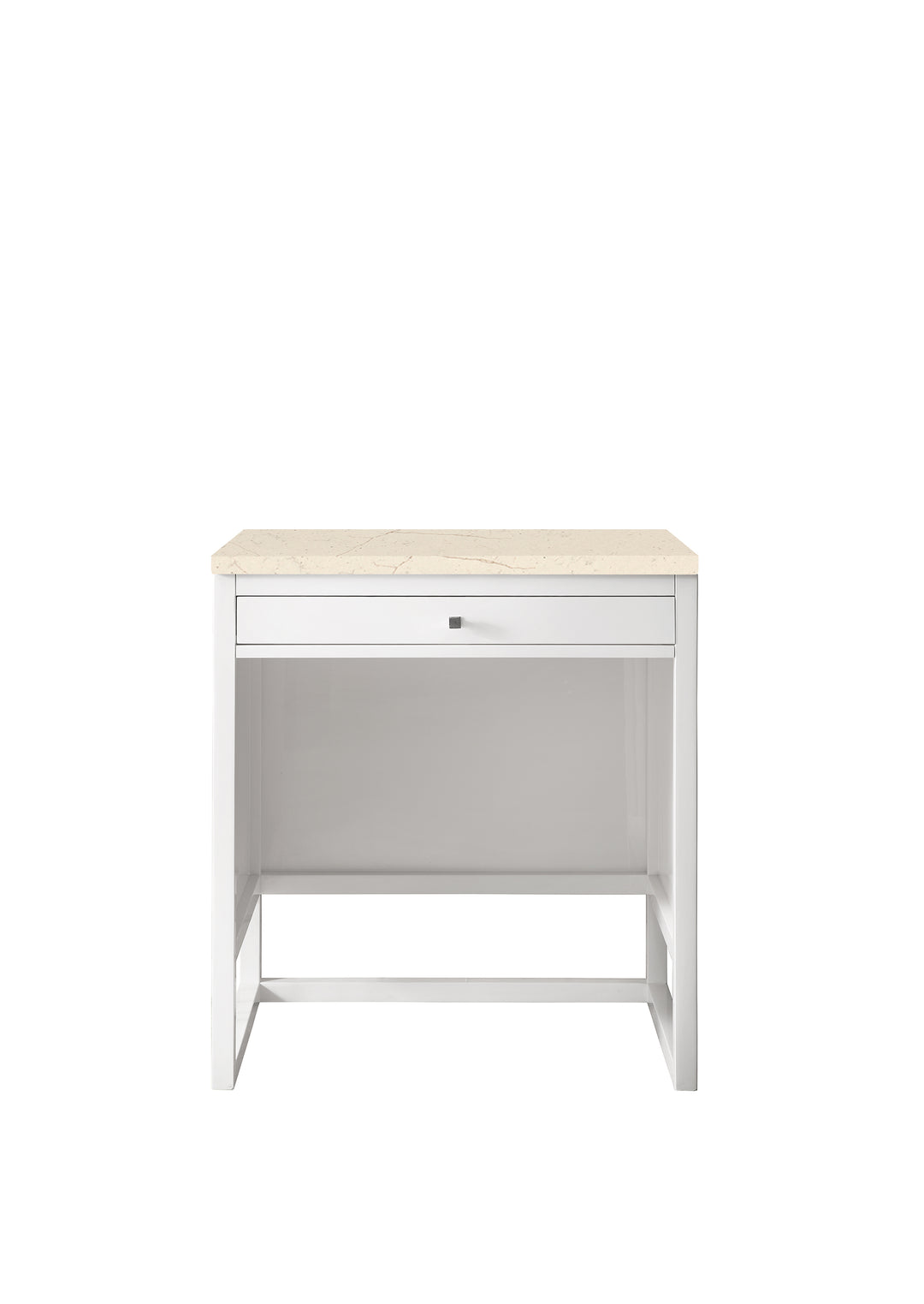 Athens 30" Countertop Unit in Glossy White with Eternal Marfil Silestone Top | ANVE Kitchen & Bath