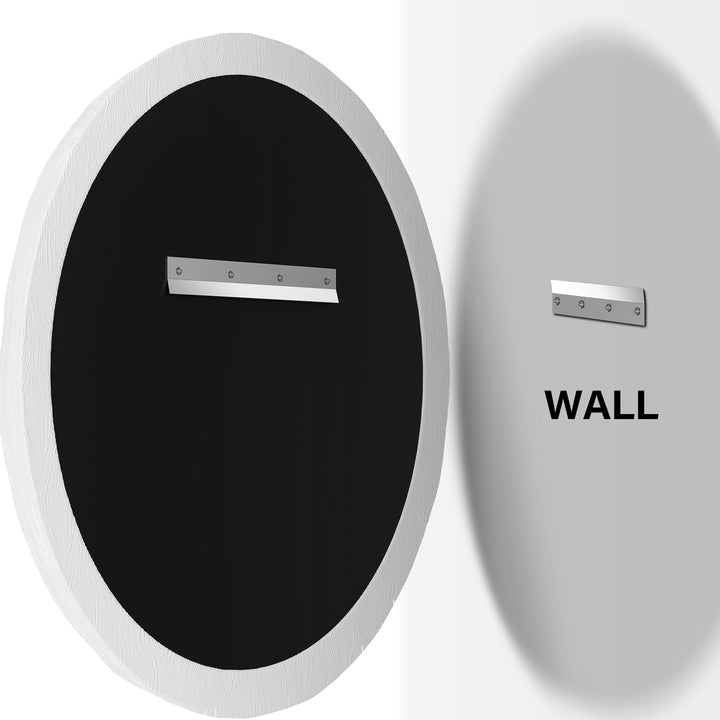 Terra 30" x 30" Round Bathroom Mirror, Limestone