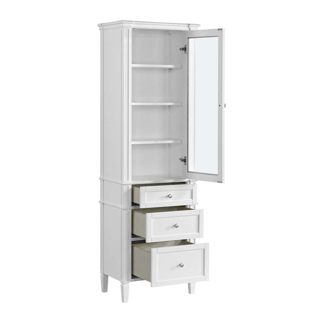 Brittany Linen Cabinet in Bright White