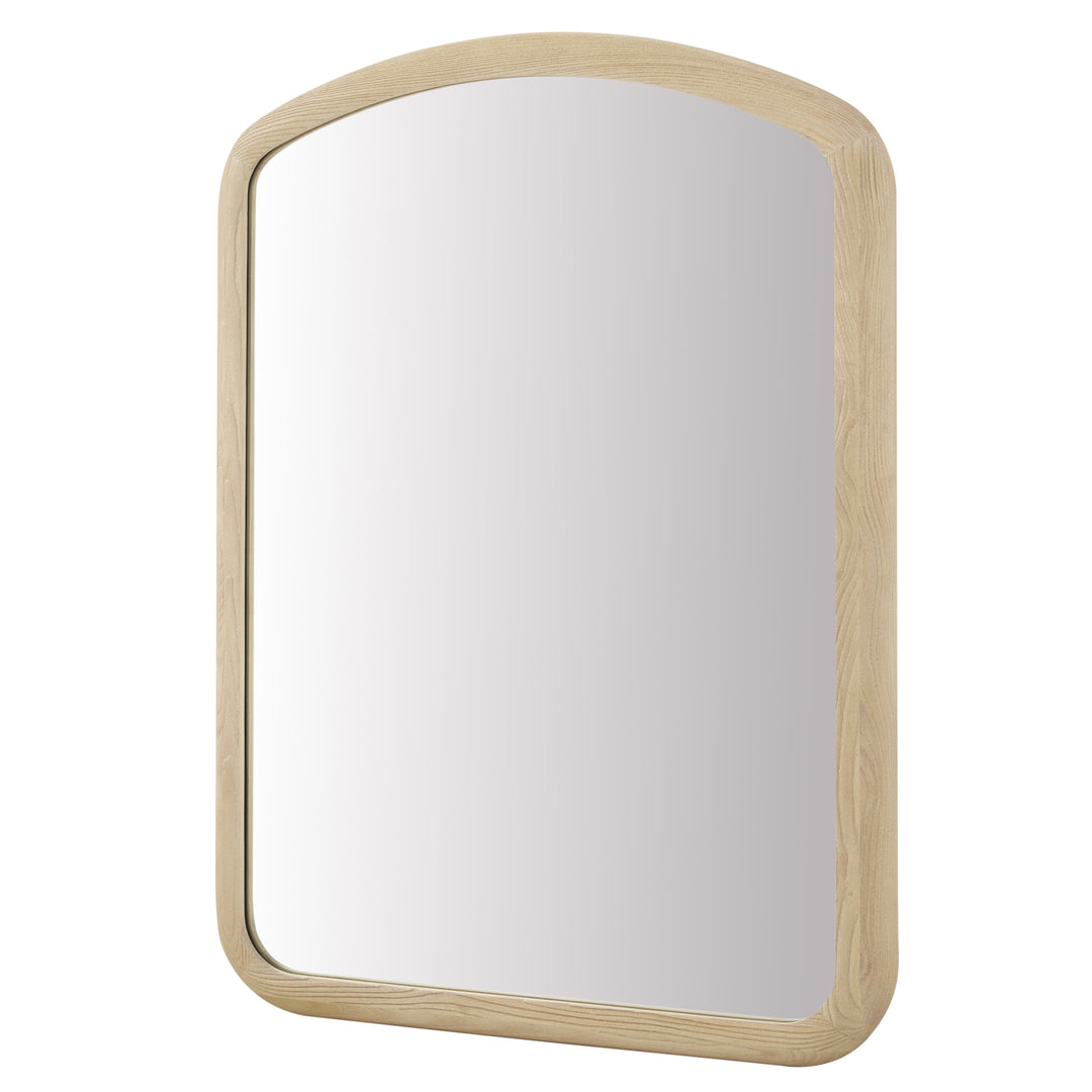 Gracyn 28" x 38" Arched Bathroom Mirror, Coastal Driftwood