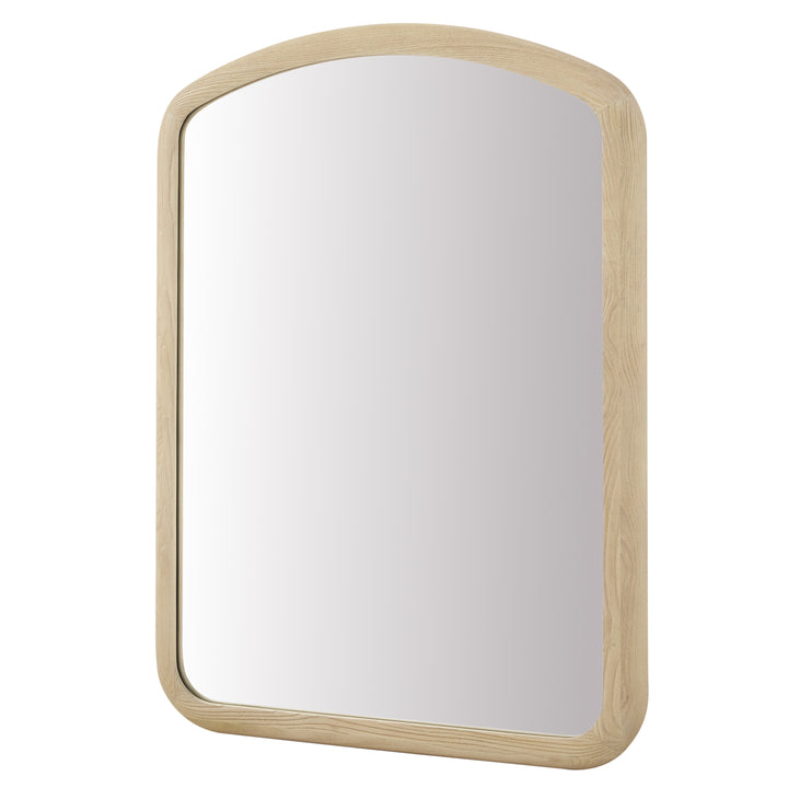 Gracyn 28" x 38" Arched Bathroom Mirror, Coastal Driftwood