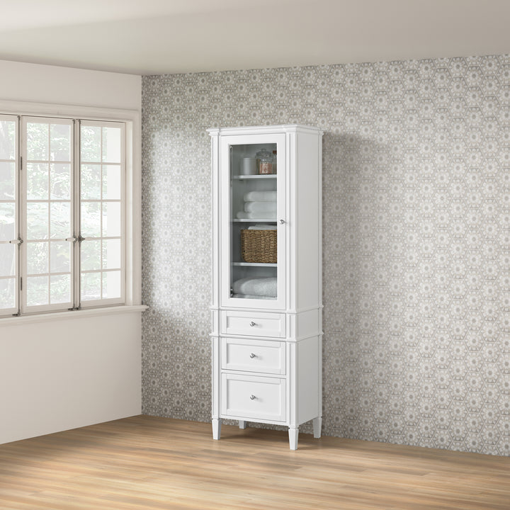 Brittany Linen Cabinet in Bright White