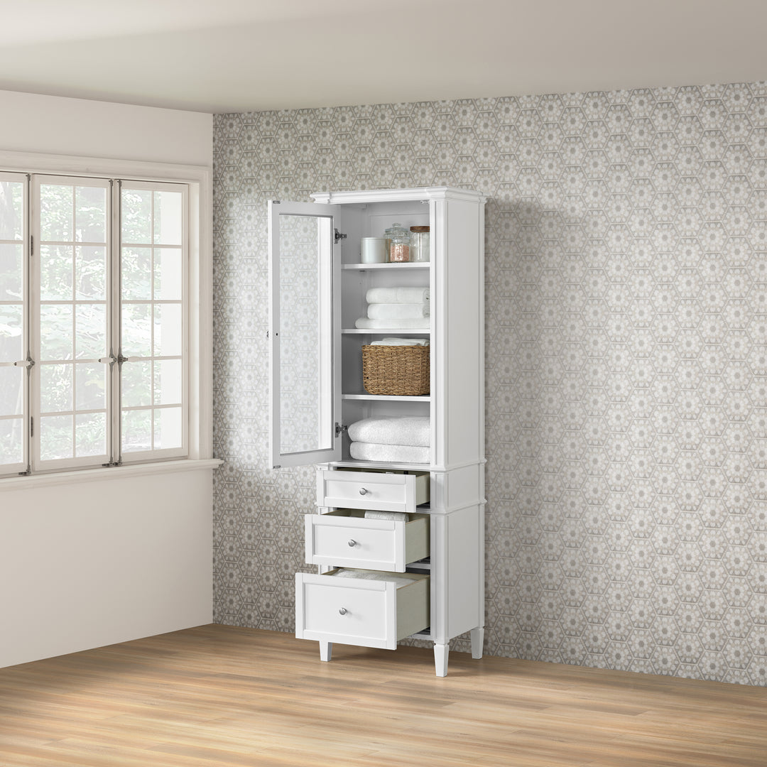 Brittany Linen Cabinet in Bright White