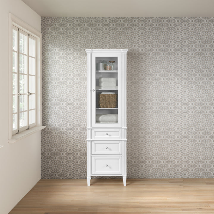 Brittany Linen Cabinet in Bright White