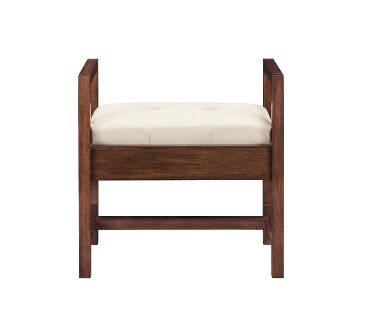 Addison 24.5" Upholstered Bench in Mid-Century Acacia | ANVE Kitchen &amp; Bath
