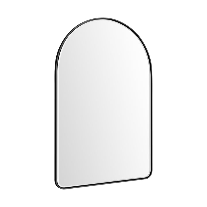 Rohe 24" x 36" Arched Bathroom Mirror, Matte Black