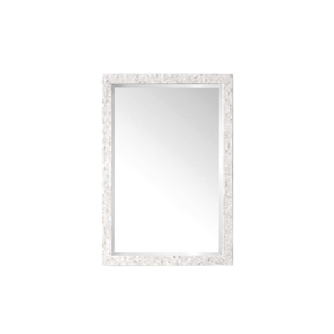 Callie 26" x 38" Rectangular Bathroom Mirror, White Mother of Pearl | ANVE Kitchen & Bath