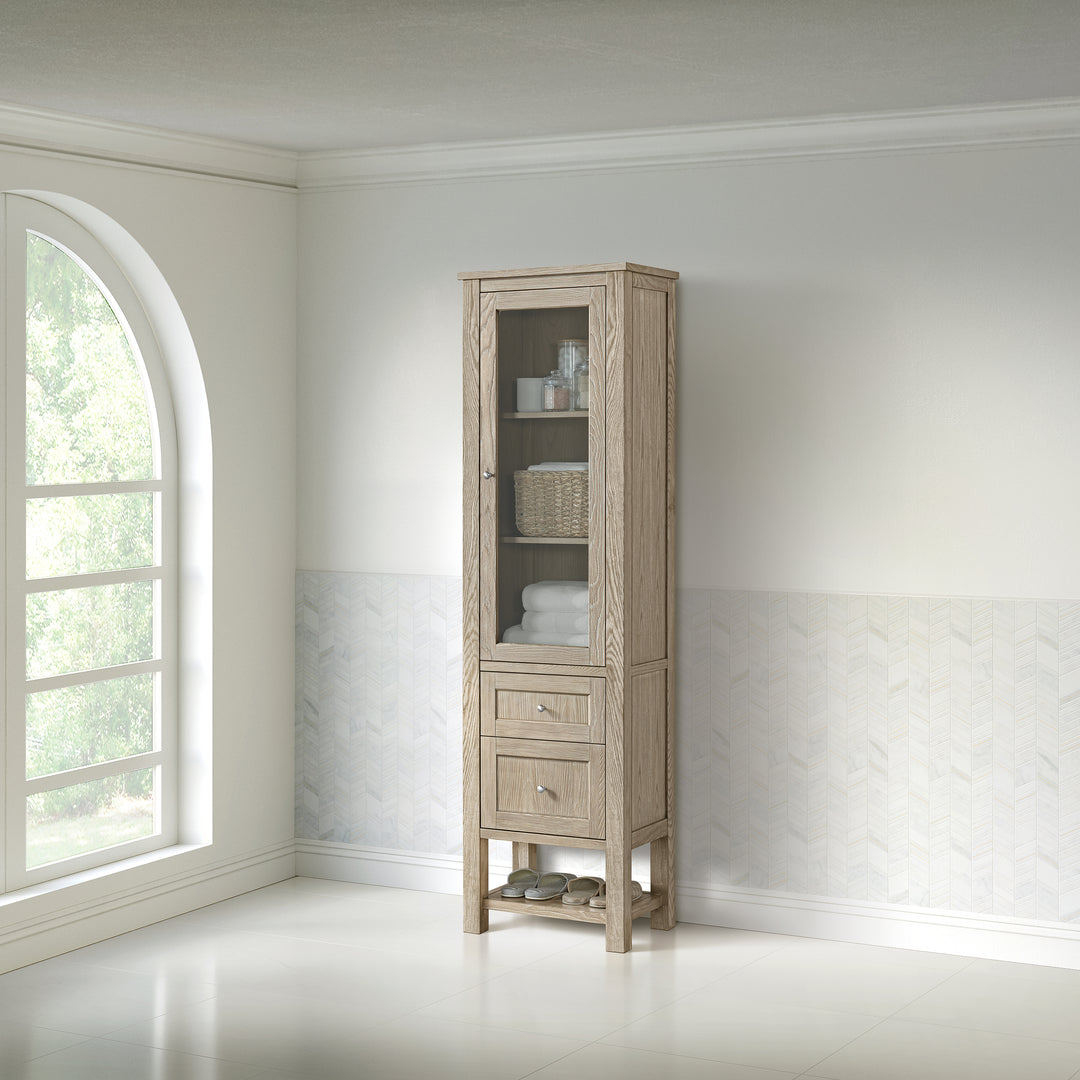 Breckenridge 22" Linen Cabinet in Whitewashed Oak