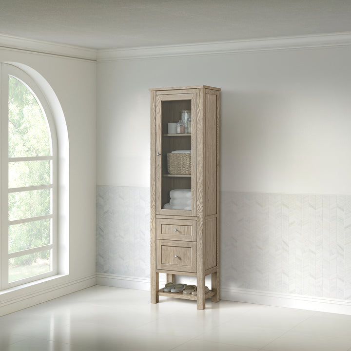 Breckenridge 22" Linen Cabinet in Whitewashed Oak