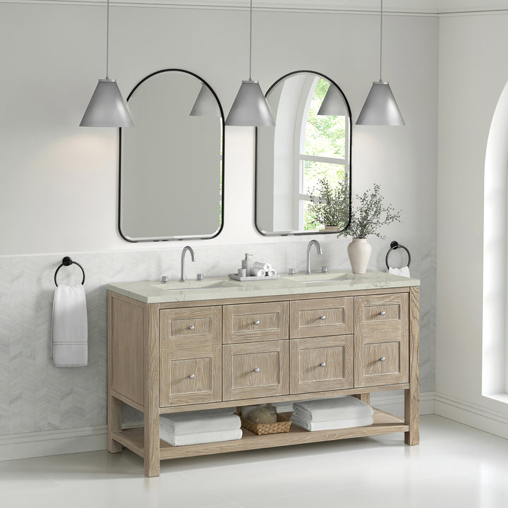 Rohe 24" x 36" Arched Bathroom Mirror, Matte Black