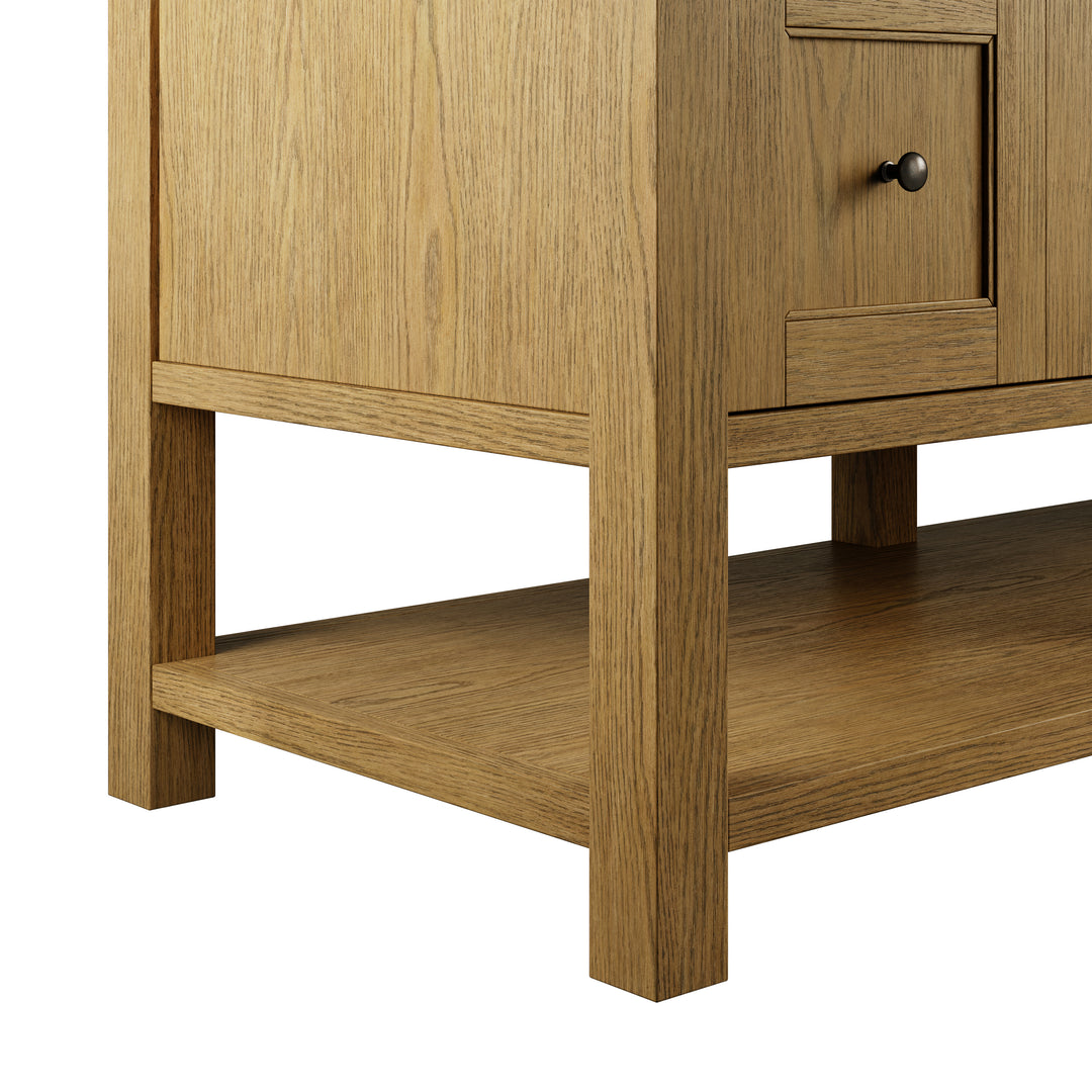Breckenridge 84" Double Vanity Cabinet in Light Natural Oak