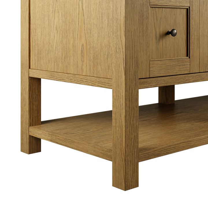 Breckenridge 84" Double Vanity Cabinet in Light Natural Oak
