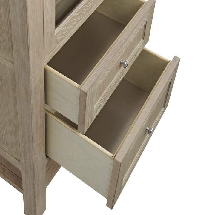 Breckenridge 22" Linen Cabinet in Whitewashed Oak