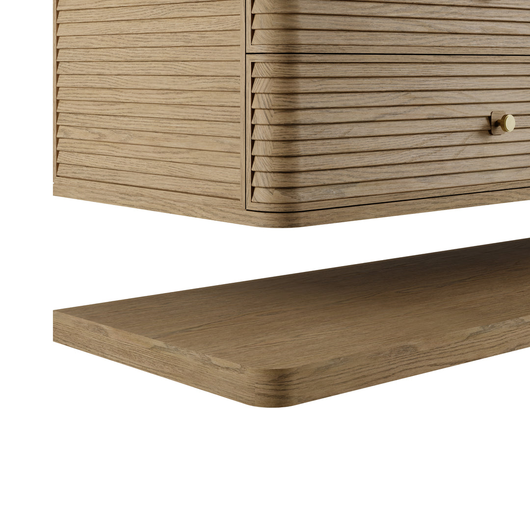 Allamari 72" Floating Double Vanity Cabinet in Dune Mist