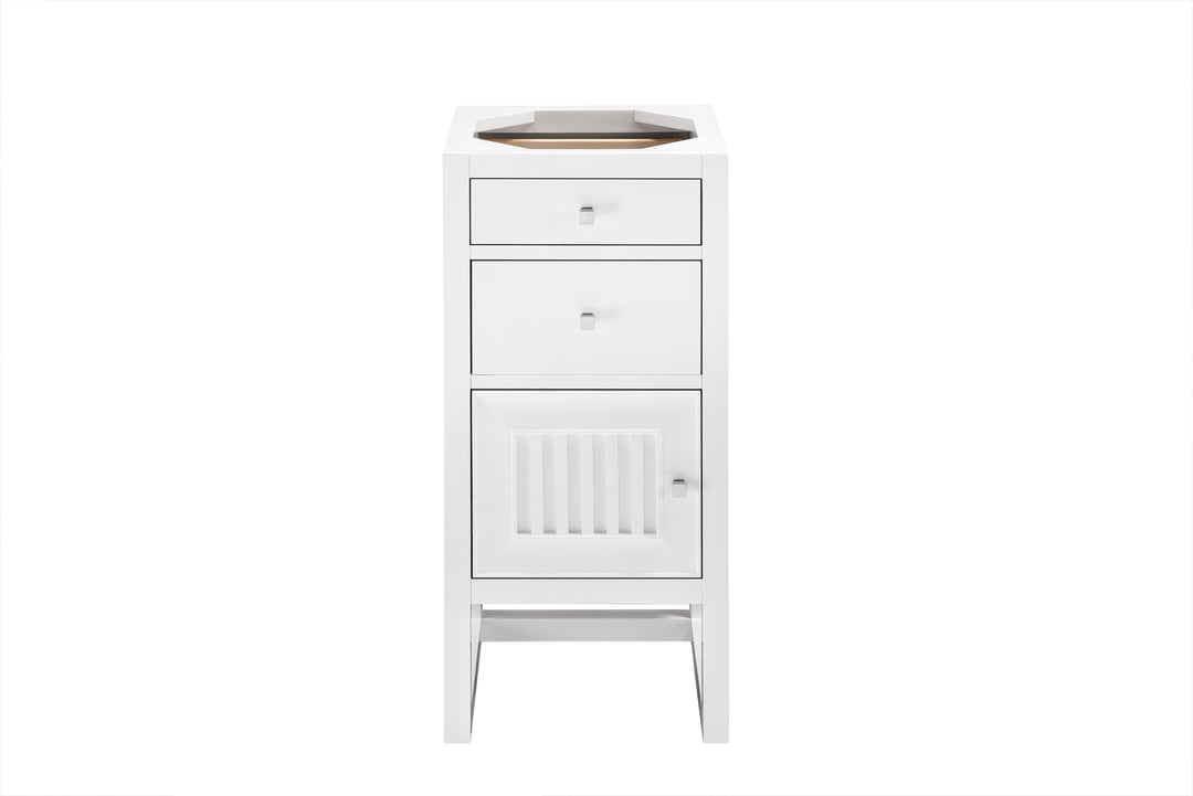 Athens 15" Base Cabinet with Drawers and Left Door in Glossy White | ANVE Kitchen & Bath