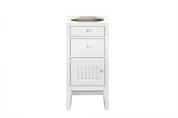 Athens 15" Base Cabinet with Drawers and Left Door in Glossy White | ANVE Kitchen &amp; Bath